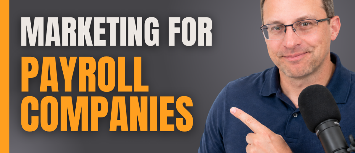 Man promoting payroll marketing strategies