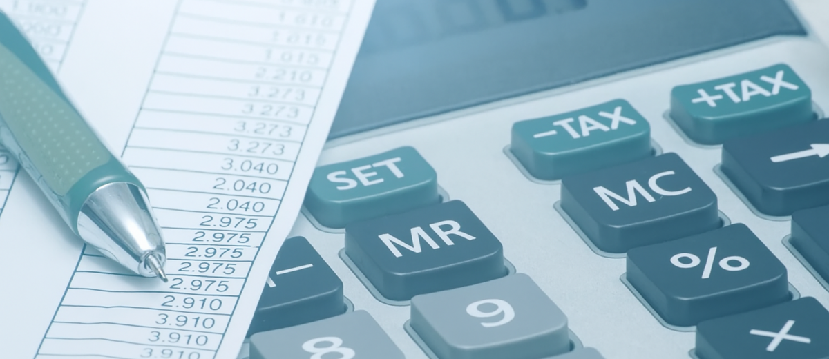 Blue tinted calculator
